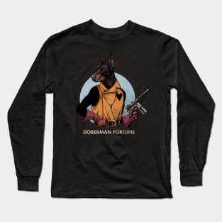 Doberman Fortune dark Long Sleeve T-Shirt